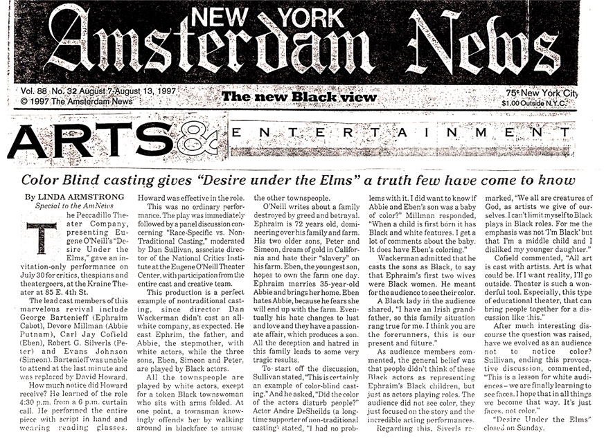 New York Amsterdam News feature The Peccadillo Theater